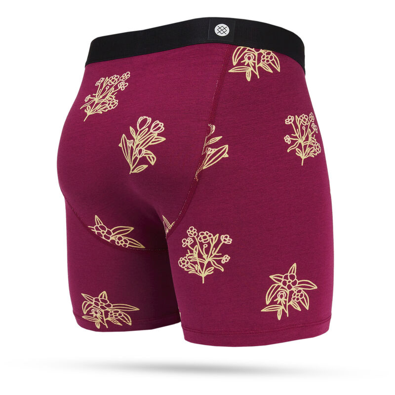 Burgundy Print Boxer Underwear