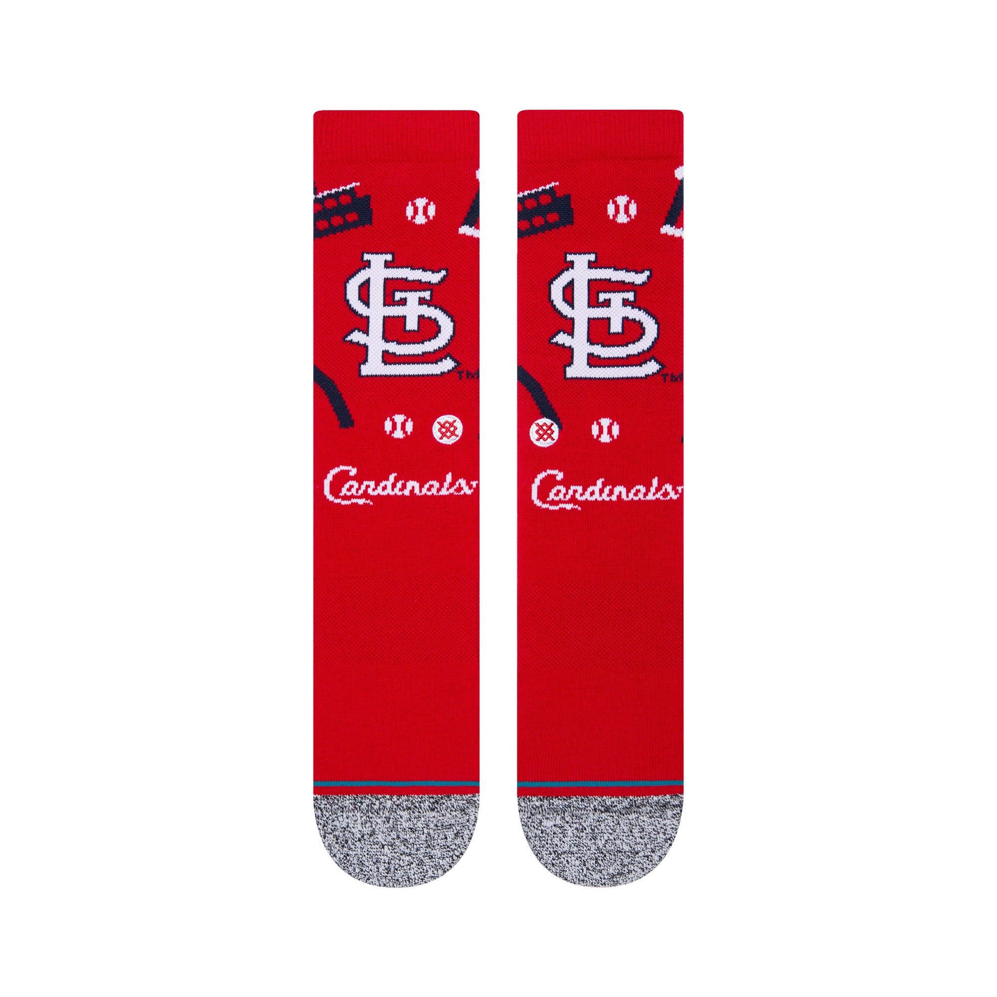 ST. LOUIS CARDINALS SCENIC CREW SOCKS / Poly Blend