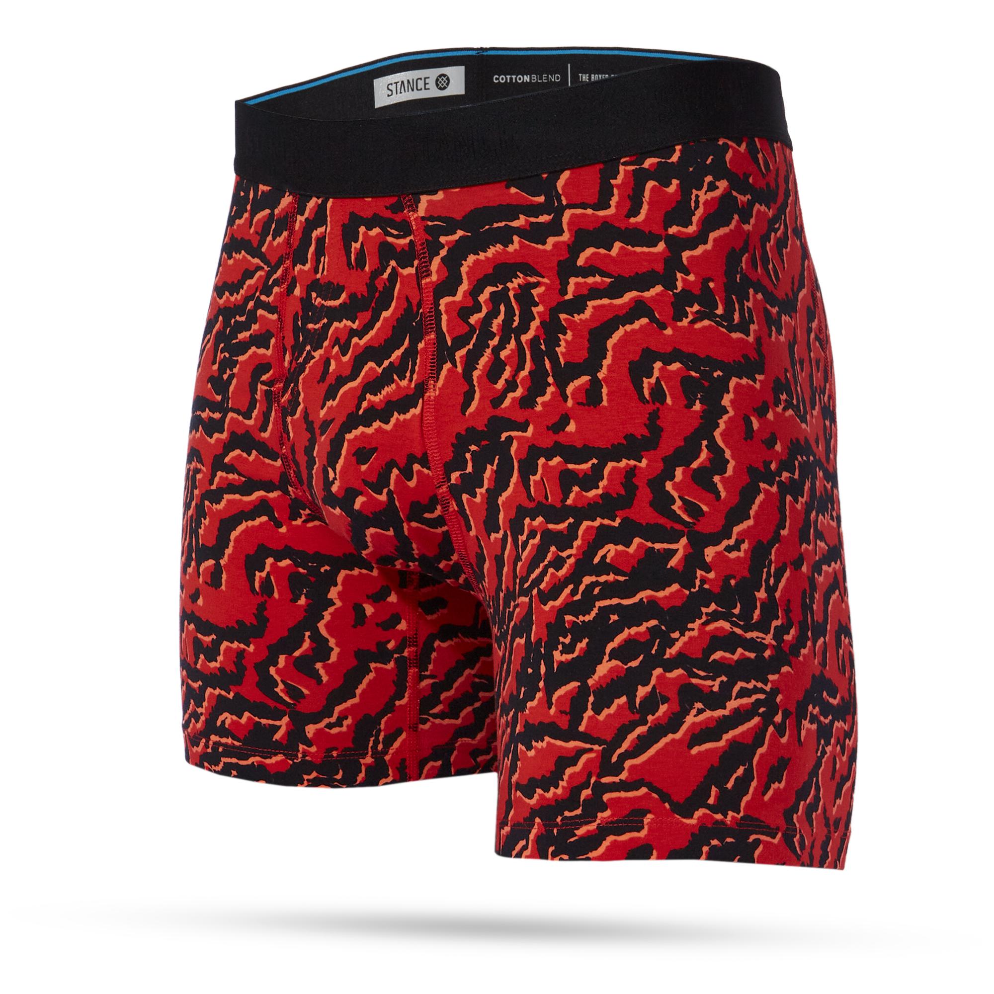 STANCE Underwear The Boxer Brief TigTag Tiger Black Red Size Large NEW
