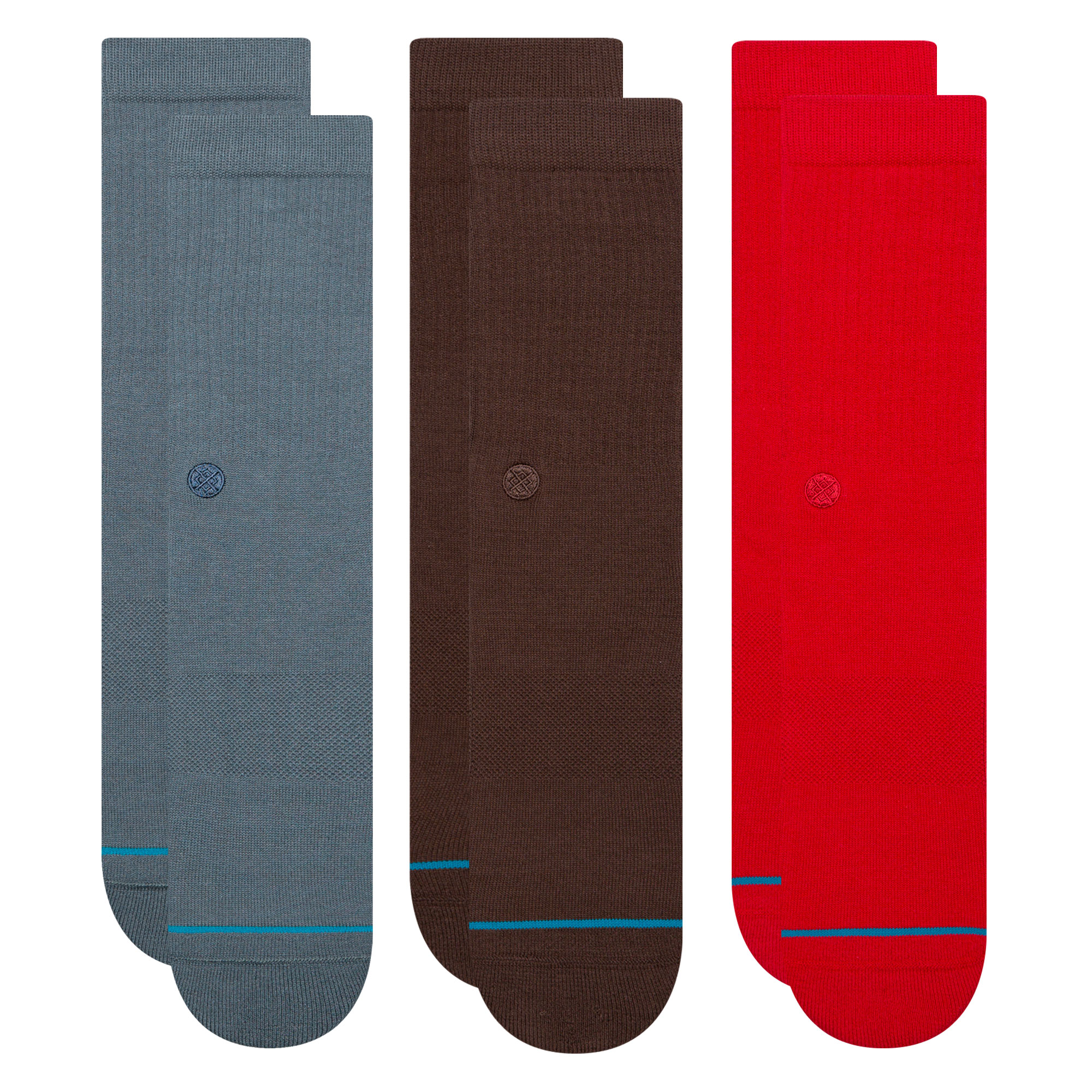 Icon 3 Pack Mid Cushion Crew Socks | Stance