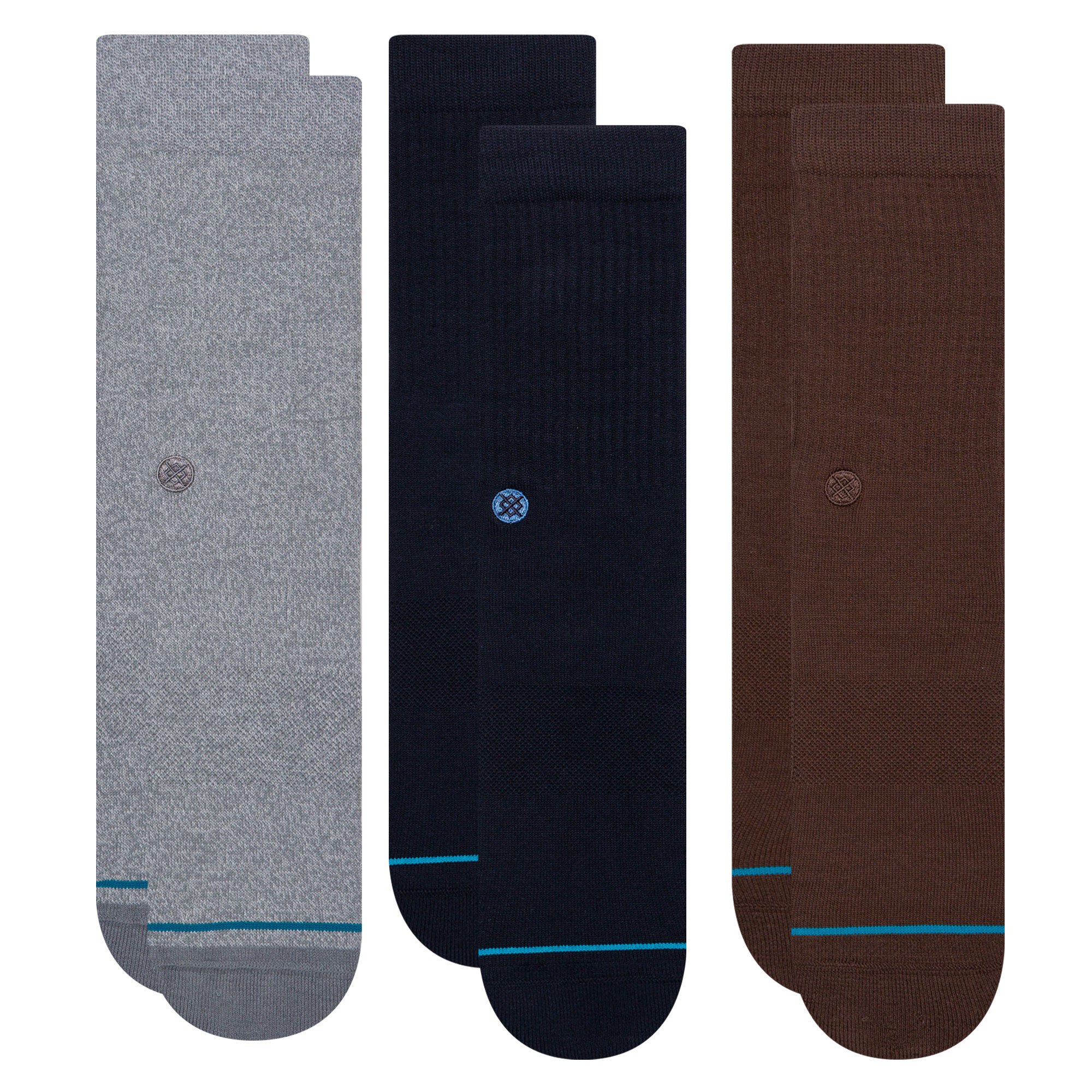 Icon 3 Pack Mid Cushion Crew Socks | Stance