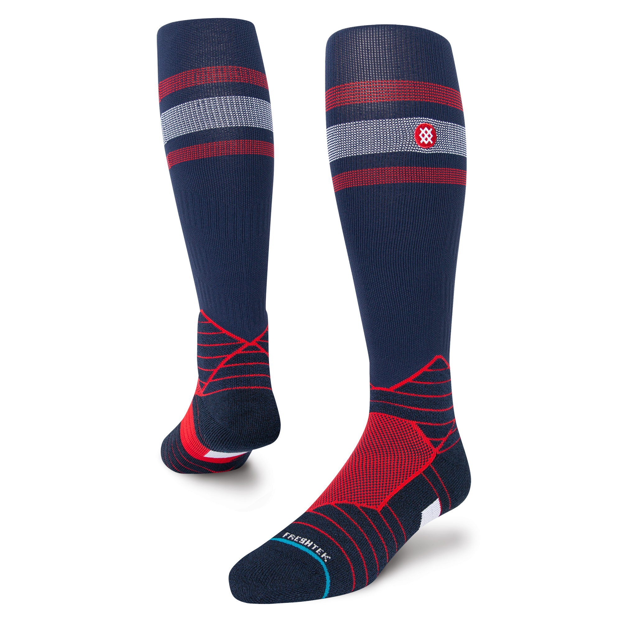 MLB Braves Stripe OTC Socks